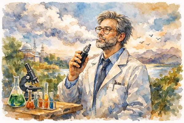 a scientist vaping